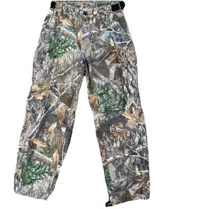 Scent Blocker Plus Cargo‎ Pants Youth Large Green Camouflage Tapered Zip up Leg